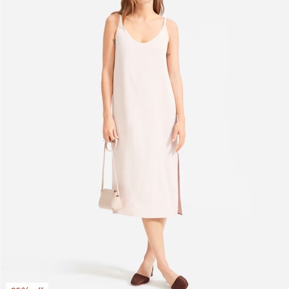 Everlane Pink Slip Midi Dress - Picture 2 of 7